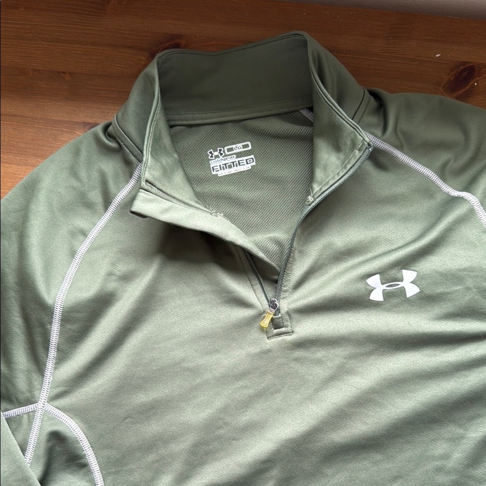 Under Armour Sage Green Quarter-Zip Top
